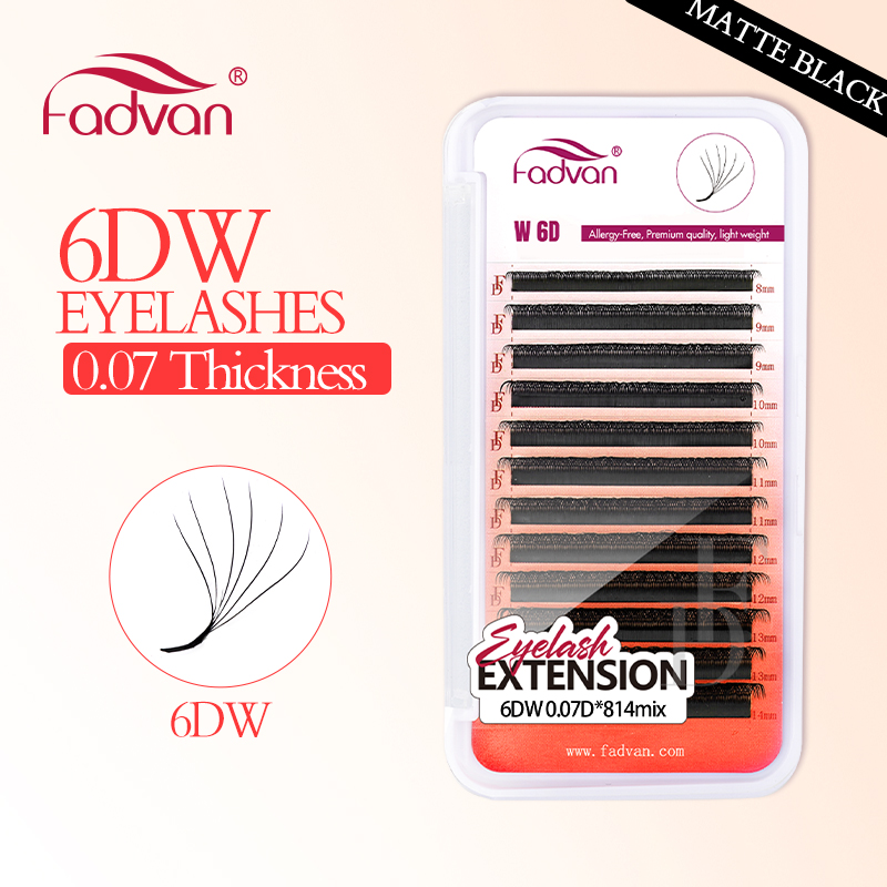 Eyelash Extension For Asian Eyes - FADVAN Real 6D W 속눈썹 0.07