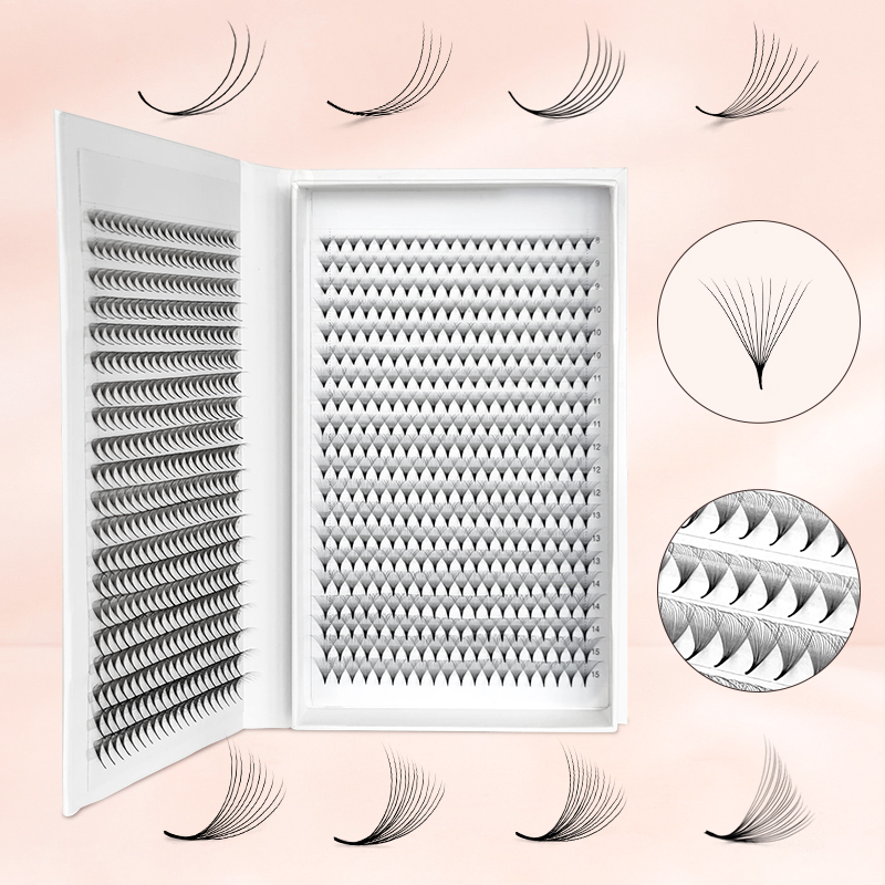 Eyelash Extension Double Volume - 800/1600 미리 만들어진 볼륨 래쉬 팬