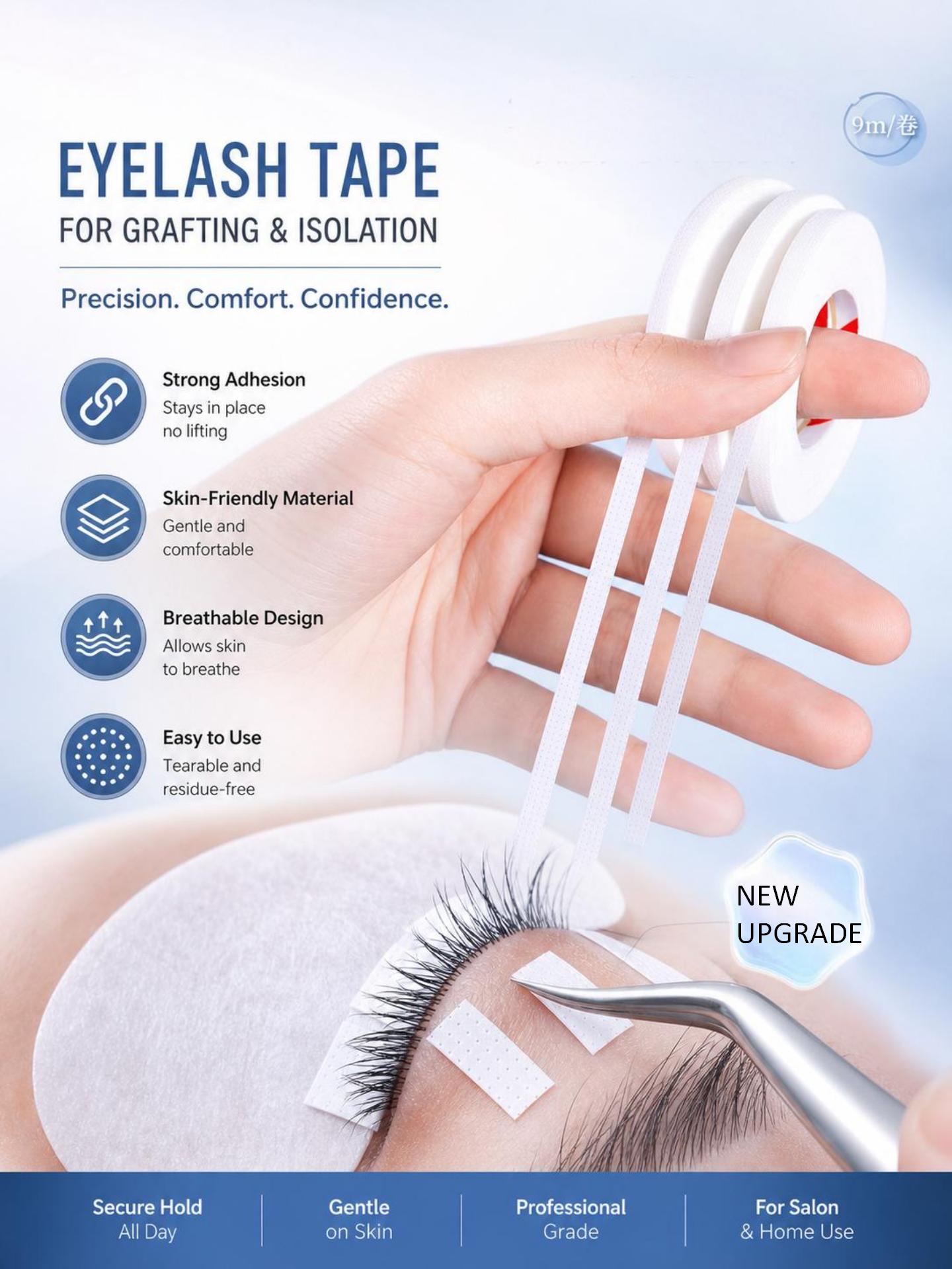 Tape Breathable Lash - 10롤 0.16인치 속눈썹 테이프 마이크로포어 통기성