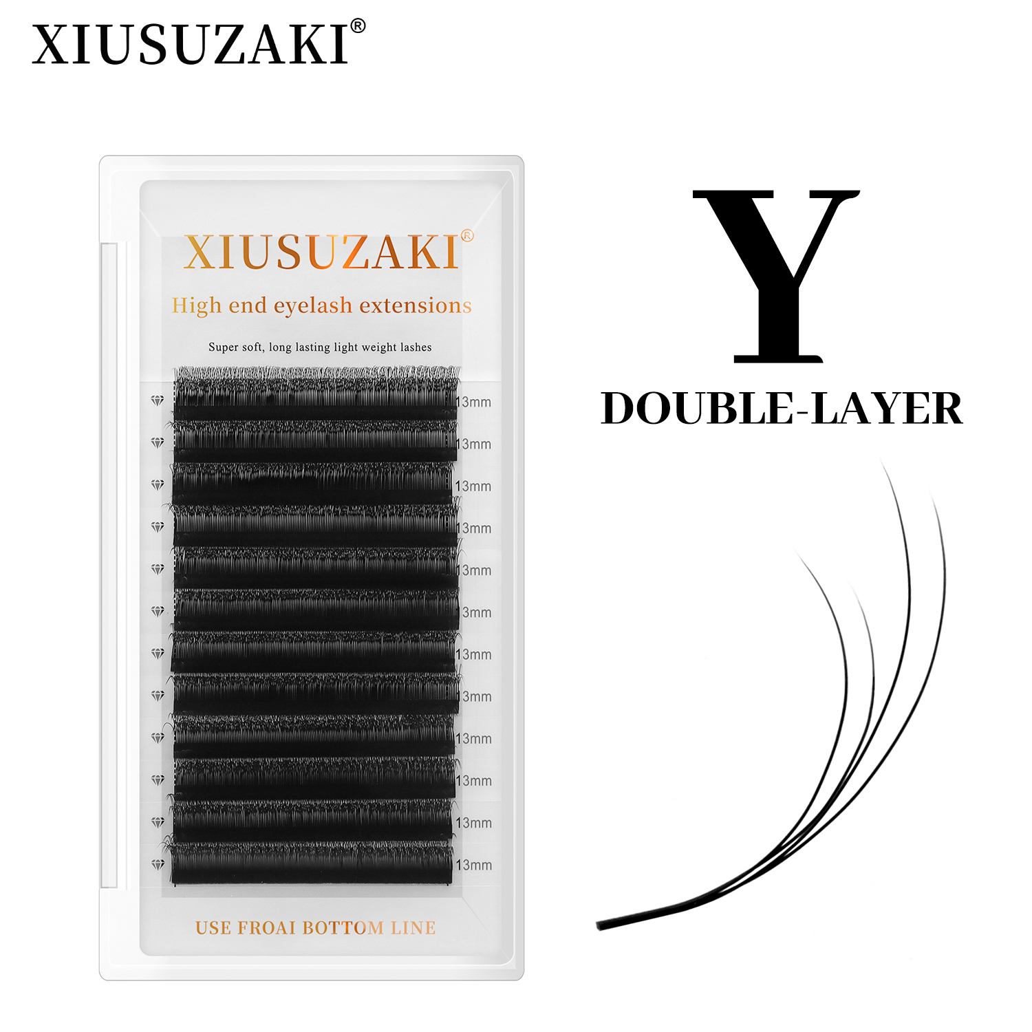 Eyelash Extension Double Volume - 시우수자키 더블 레이어 YY 속눈썹 연장
