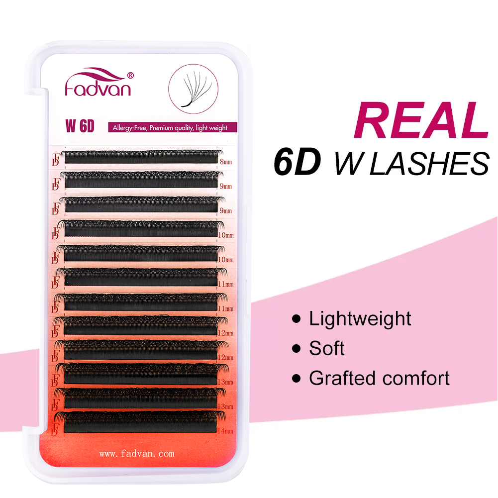 FADVAN Real 6D W 속눈썹 0.07 W 모양 - Eyelash Extension For Asian Eyes 리뷰 및 가격