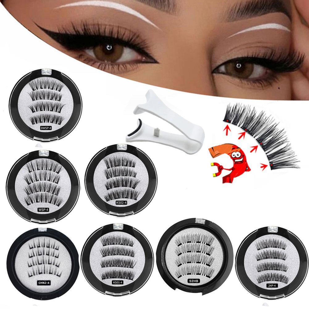 2 쌍 3D 자기 거짓 속눈썹 4 개의 자기 속눈썹이있 - Eyelash Extension For Asian Eyes 리뷰 및 가격
