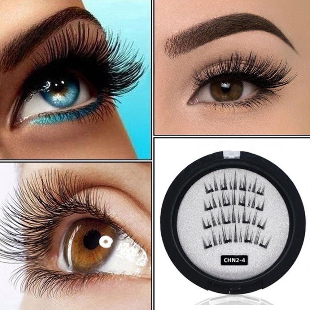 2 쌍 3D 자기 거짓 속눈썹 4 개의 자기 속눈썹이있 - Eyelash Extension For Asian Eyes 리뷰 및 가격