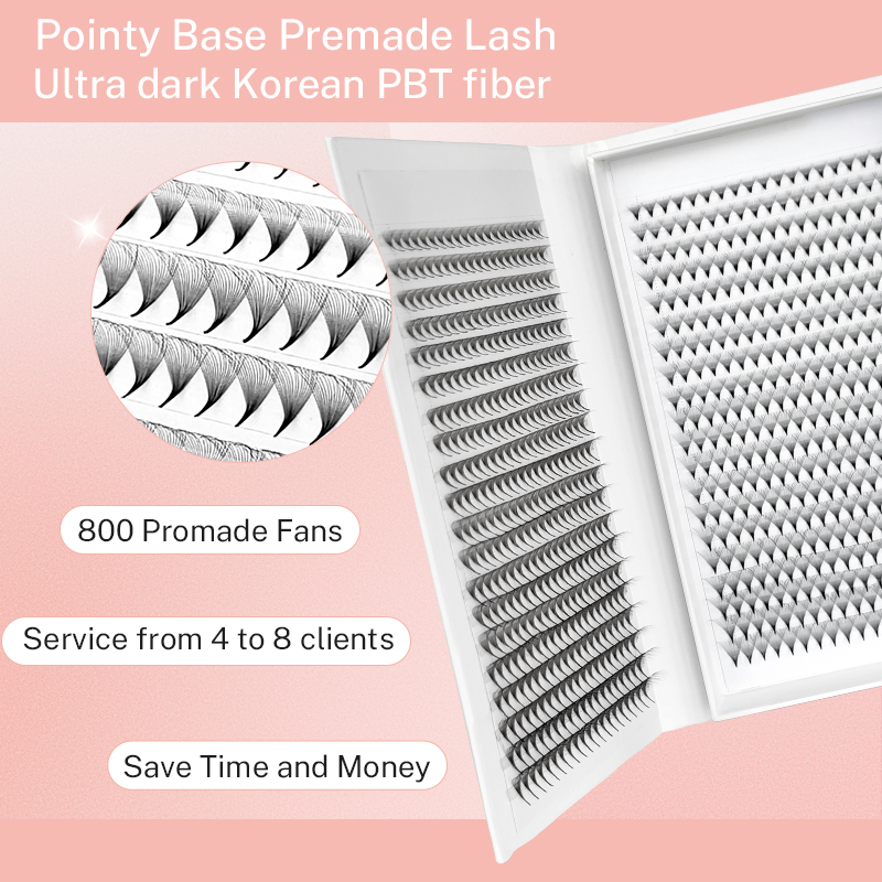 800/1600 미리 만들어진 볼륨 래쉬 팬 뾰족한 베 - Eyelash Extension Double Volume 리뷰 및 가격