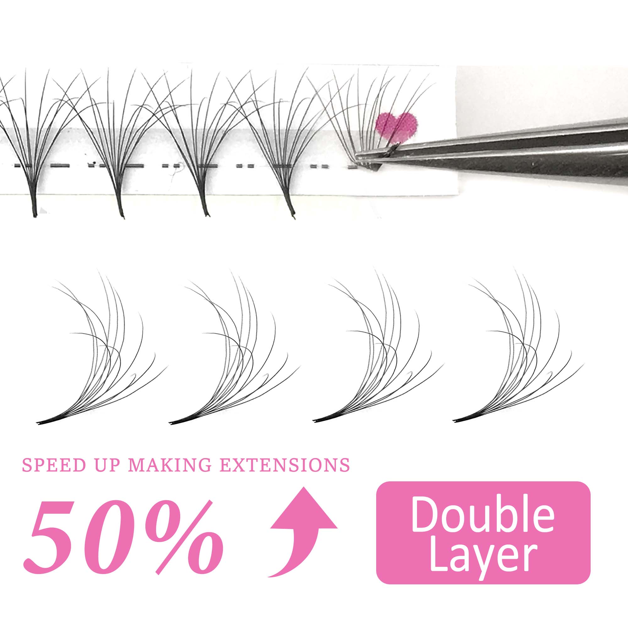 COMANGO 예쁜 더블 레이어 푹신한 미리 만들어진  - Eyelash Extension Double Volume 리뷰 및 가격