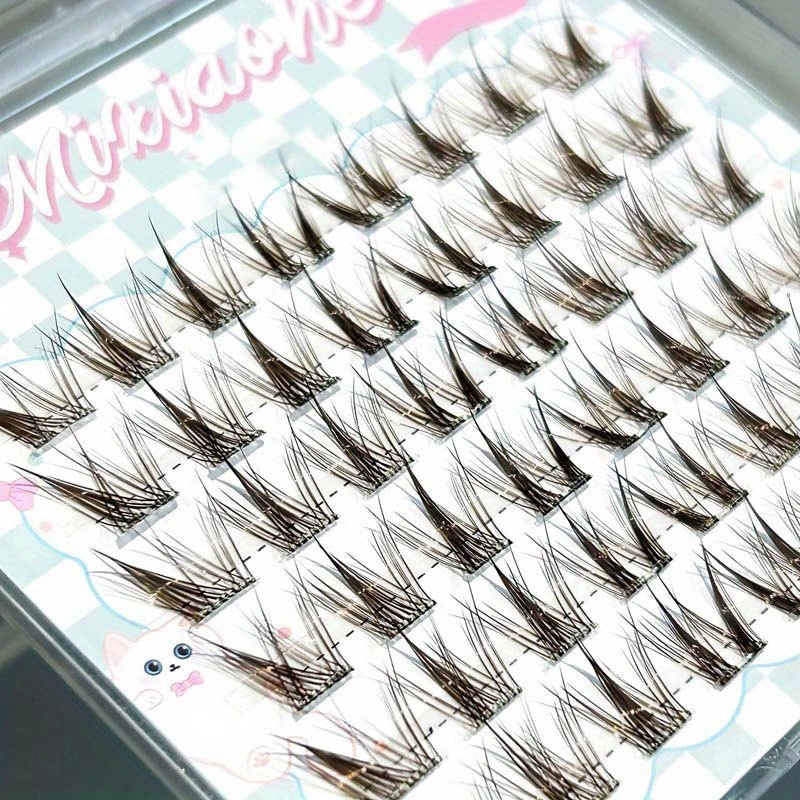 믹시아오허 라이트 브라운 글루 프리 클러스터 속눈썹 4 - Lash Adhesive Glue 리뷰 및 가격