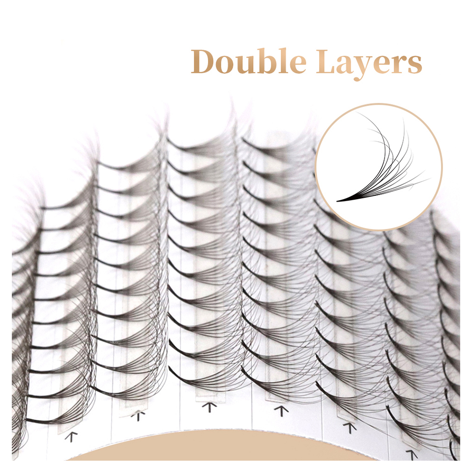 AGUUD 더블 레이어 포인티 베이스 프리메이드 팬 속 - Eyelash Extension Double Volume 리뷰 및 가격